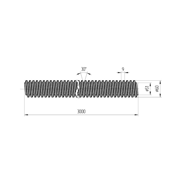 TR60x9x3000(C45)