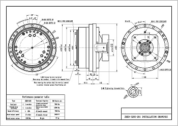 Циклоидальный редуктор Genius ZKRD-320E-201/HG-SR352